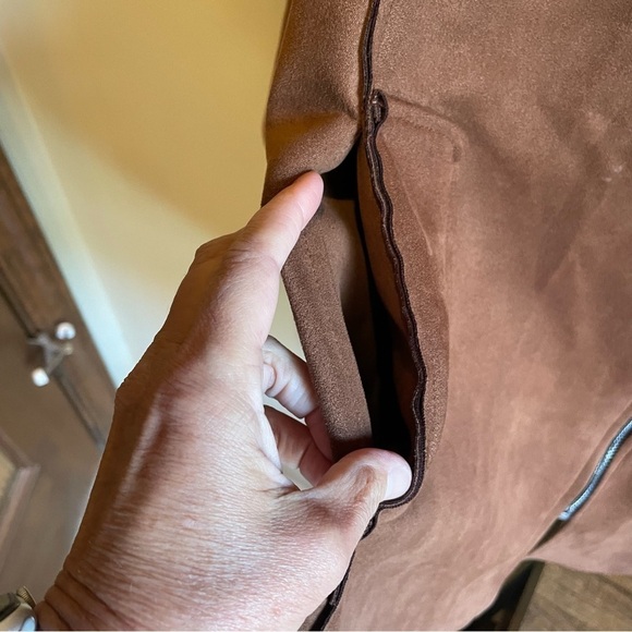 Joseph Ribkoff Jacket Faux Suede Vegan Leather - Picture 5 of 6